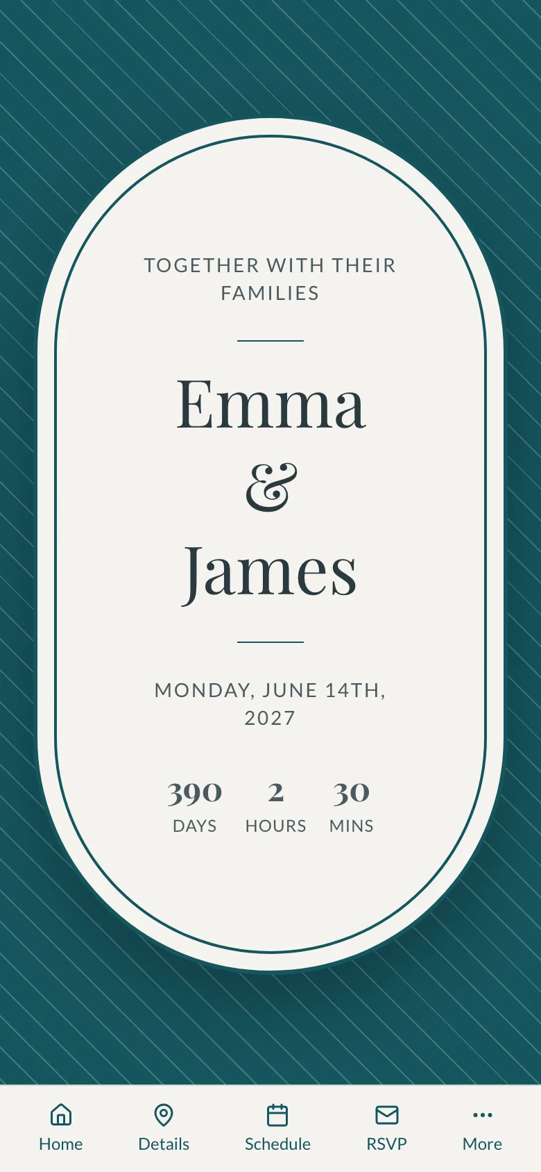 Geometric wedding invitation
