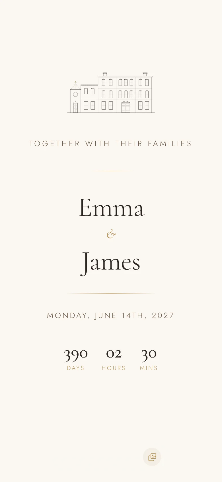 Classical wedding invitation preview