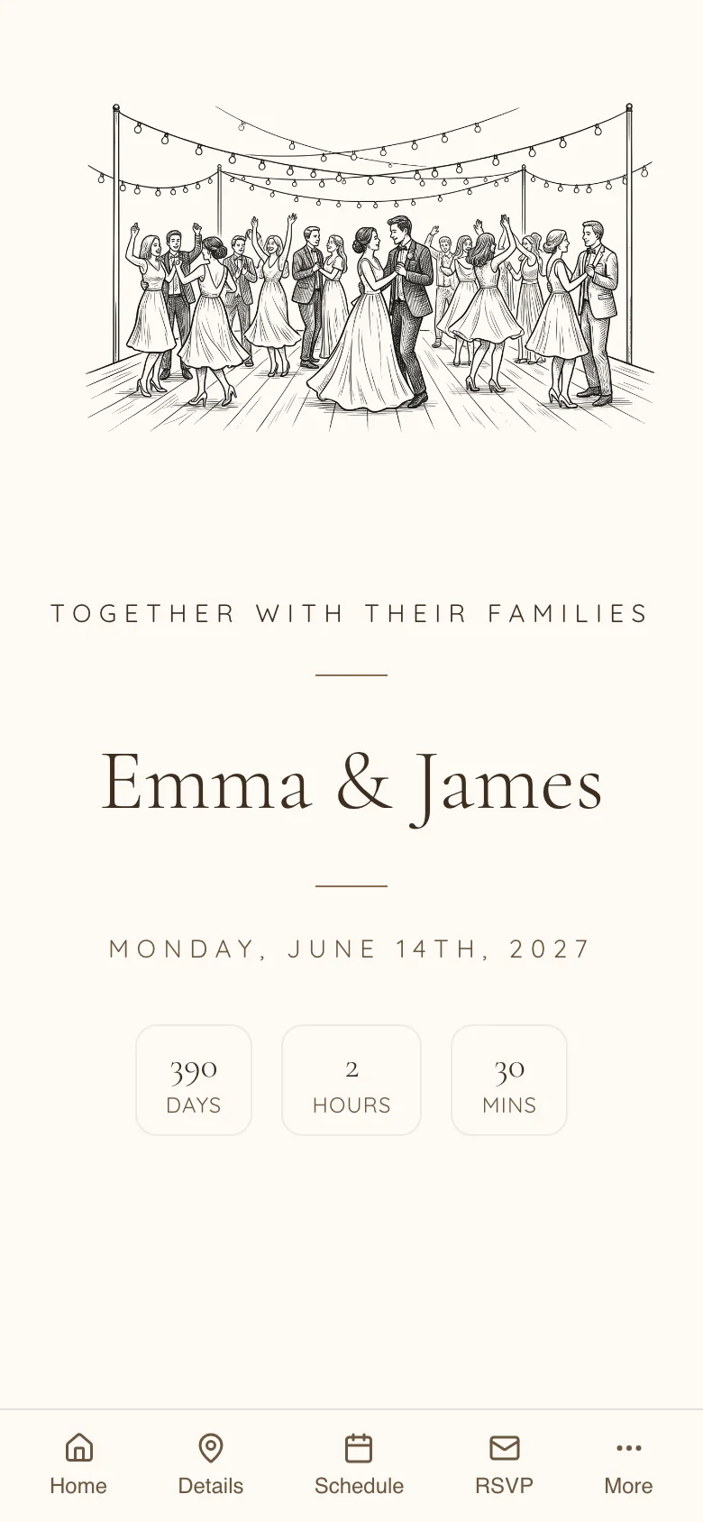 Illustration wedding invitation